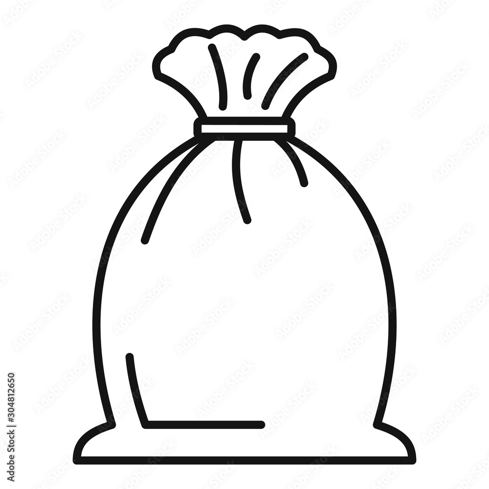 Poster rice sack icon. outline rice sack vector icon for web design isolated on white background