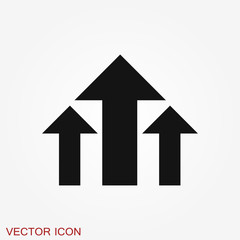 Growth icon, business infographic icon, vector growth symbol