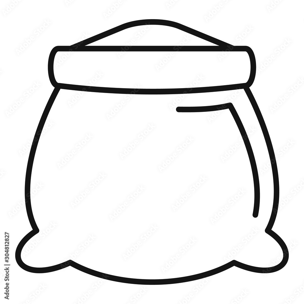 Poster open sack icon. outline open sack vector icon for web design isolated on white background
