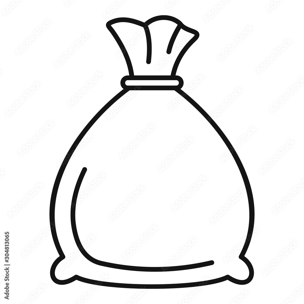 Poster wheat sack icon. outline wheat sack vector icon for web design isolated on white background