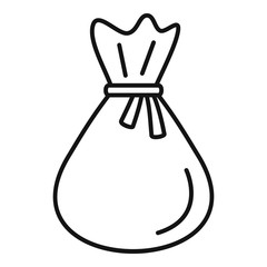 Sugar sack icon. Outline sugar sack vector icon for web design isolated on white background