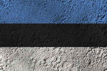 estonia flag on the background texture. Concept for designer solutions.