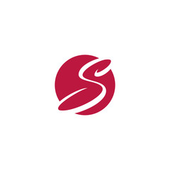 Simple Letter Type S Logo isolated on white background - Vector, elegant Letter S logotype, icon - vector