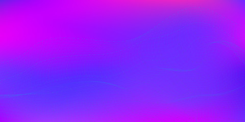 Abstract Digital Background. Pink, Indigo, Blue Waves. Glowing Dots, Network On A Gradient Background.