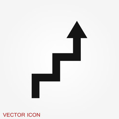 Growth icon, business infographic icon, vector growth symbol