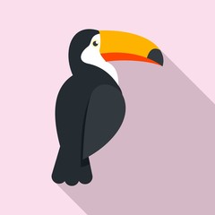 Tucan icon. Flat illustration of tucan vector icon for web design © anatolir