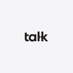 Modern typography Talk with talking speak negative space style