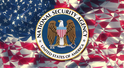flag of the us national security agency country symbol illustration (NSA)