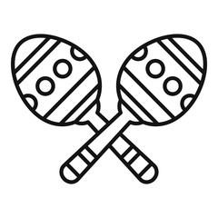 Maracas icon. Outline maracas vector icon for web design isolated on white background