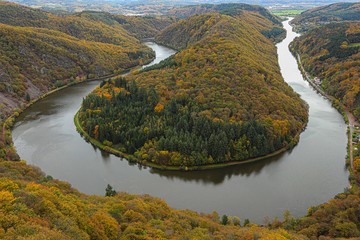 Die Saarschleife im Herbst
