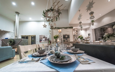 elegant dinner table in a restaurant