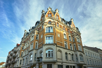 Fototapeta premium Art Nouveau facade of the historic building in Poznan.