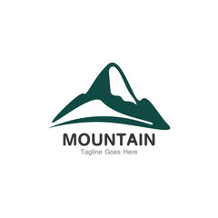Mountain logo template, outdoor design vector illustration icon