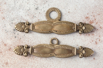 Antique bronze wall embroidery holders