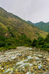 A mountain river, Gushaini, Tirthan Valley, Himachal Pradesh, India