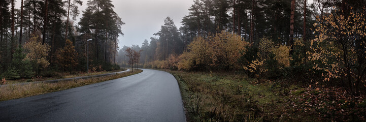 Fototapeta premium Umgehungsstrasse Lachendorf Panorama 3 zu 1