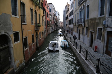 canal and palaces in Venice, Italy
