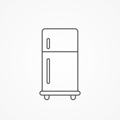 Refrigerator vector icon sign symbol
