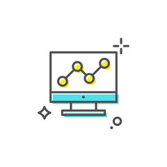 Line Graph Vector Icon