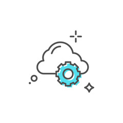 Cloud Settings Vector Icon