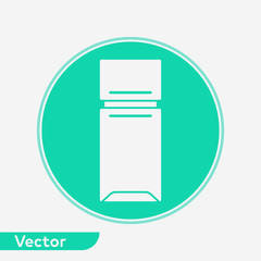 Refrigerator vector icon sign symbol