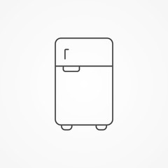 Refrigerator vector icon sign symbol
