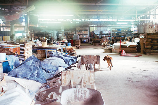 Interior of tile factory
