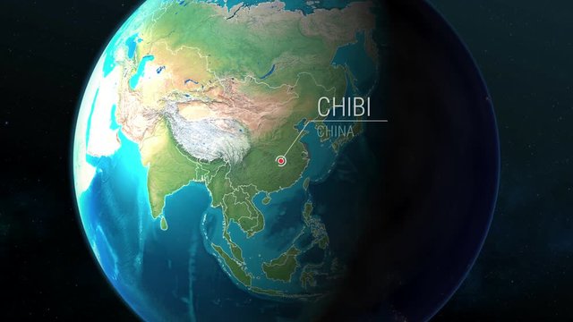 China - Chibi - Zooming from space to earth