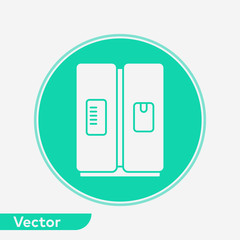 Refrigerator vector icon sign symbol