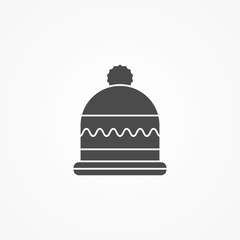 Winter hat vector icon sign symbol