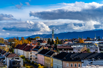 Sicht über Klagenfurt