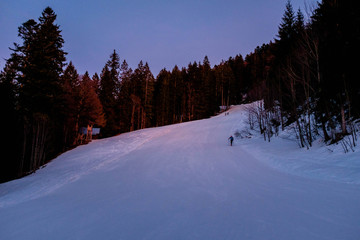 Skitour im Abendrot