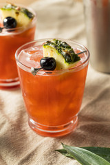 Alcoholic Jungle Bird Rum Tiki Cocktail