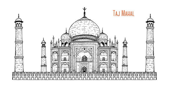 A Simple Sketch Of The Taj Mahal Royalty Free SVG Cliparts Vectors And  Stock Illustration Image 43471567