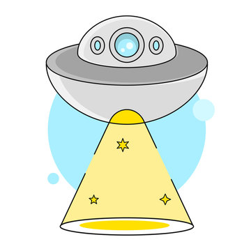 The Kidnapping Of The Space Bowl Illustration Vector Suitable For Greeting Card, Poster Or T-shirt Printing.