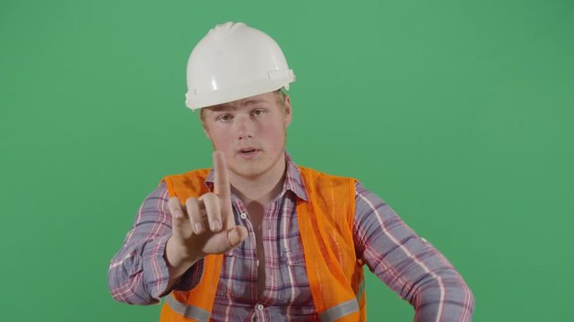 Adult Man Engineer No With Finger