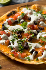 Homemade Open Faced Quesadilla Cheese Crisp