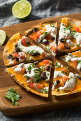 Homemade Open Faced Quesadilla Cheese Crisp