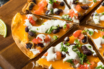 Homemade Open Faced Quesadilla Cheese Crisp