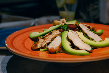 salad with chicken and vegetables