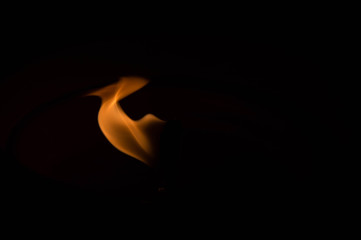 Flame of fire in the wind