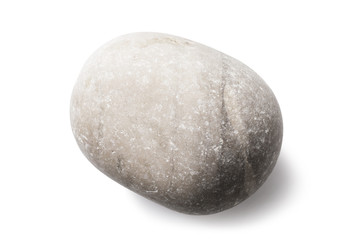 Top view on a sea stone of gray shades Isolated on a white background. Photo taken by stacking method