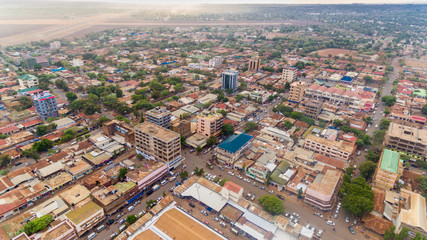 Fototapeta na wymiar aerial view of Moshi