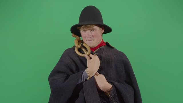 Adult Man Magician Farting With Tongue