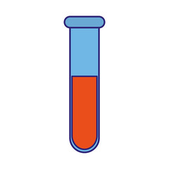test tube icon, flat design