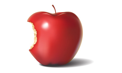 red apple isolated vector design