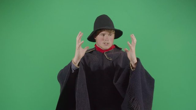 Adult Man Magician Eating Something Huge