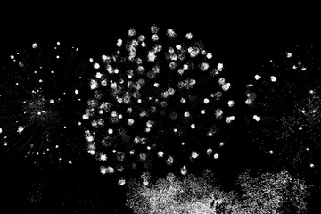 Beautiful firework display on sky at night for celebration in event