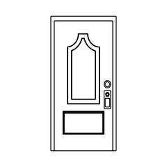 house door icon, flat design