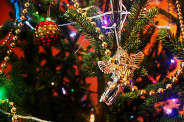 Christmas card with an angel